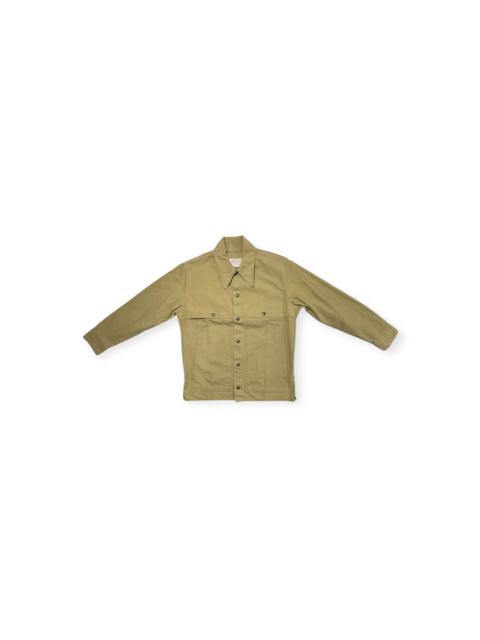 FILSON Filson Dry Tin Cloth Cape Coat 95 Tan USA Vintage SM 38