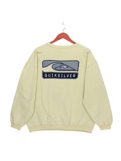 Other Designers Vintage - Vintage Quiksilver Sweatshirt Cream Big Logo