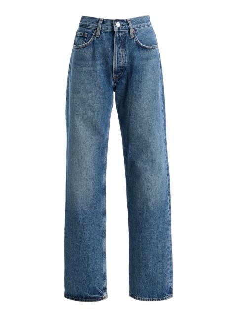 AGOLDE Lana Rigid High-Rise Straight-Leg Jeans medium wash