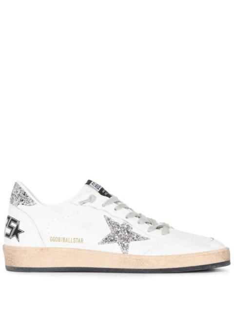 Golden Goose Golden Goose Women 'Ball Star' White Sneakers And Glitter Star Detail In Leather Woman