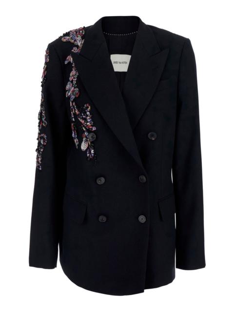 Dries Van Noten Dries Van Noten Women Barrysta Emb Jackets With Collar And Long Sleeves In Black Wool Men