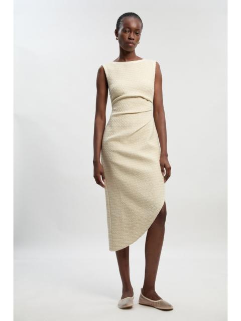 KAREN MILLEN Petite Boucle Tailored Ruched Detail Midi Dress