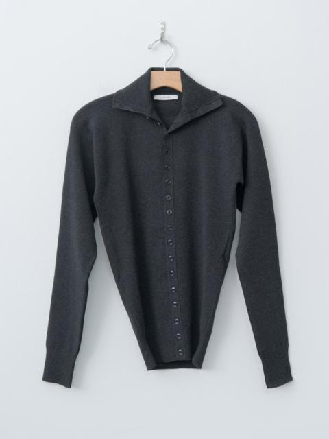 Lemaire Buttoned Fitted Cardigan - Anthracite Melange