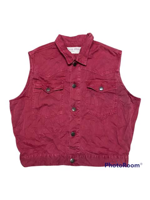 Other Designers Vintage - Vintage Miu Miu Sleeveless Denim Jacket