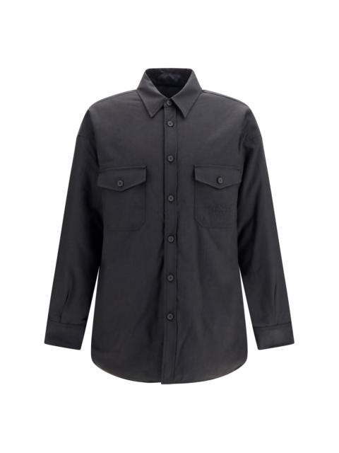 MM6 Maison Margiela Mm6 Wool-blend Shirt Anthracite/Black