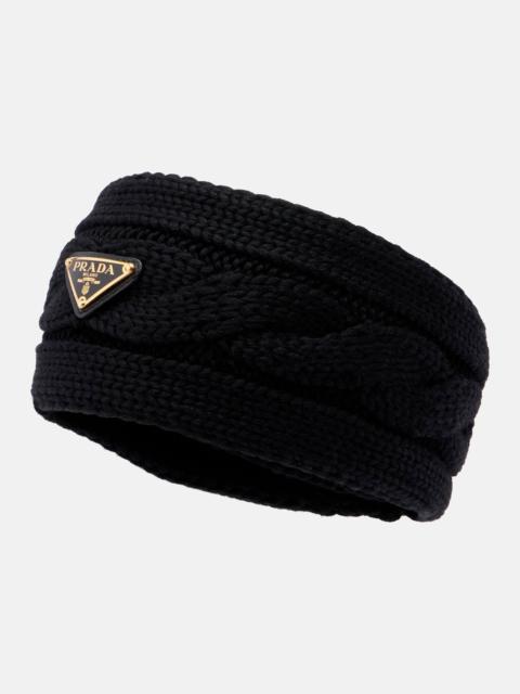 Prada Cable-knit virgin wool headband