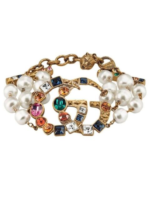 GUCCI Crystal Double G Bracelet