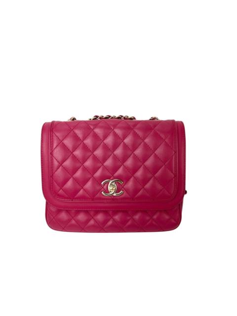 CHANEL Chanel Lambskin Quilted Lovely Day Medium Pink Flap Crossbody Bag