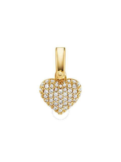 MICHAEL KORS Open Box - Michael Kors 4k Gold-plated Sterling Silver Pave Heart Charm