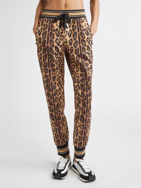 Dolce & Gabbana Dolce&Gabbana Leopard Print Joggers in Hynbm Leo Fondo Naturale at Nordstrom