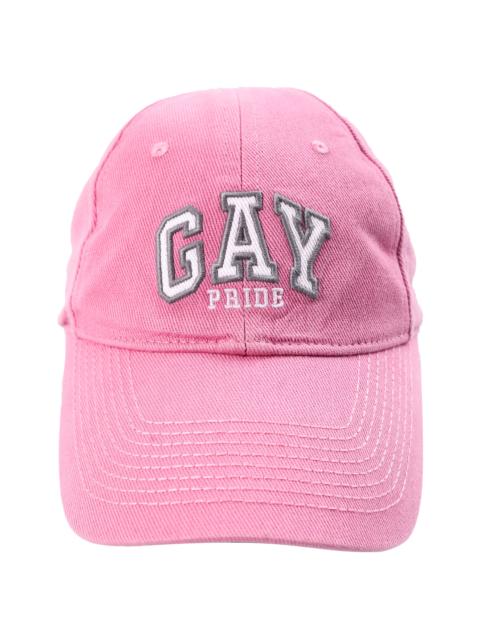 BALENCIAGA PINK EMBROIDERED GAY CAP
