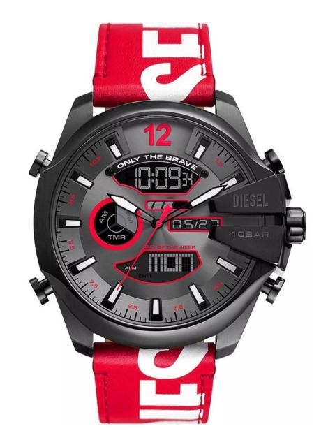 Diesel Diesel Mega Chief Quartz Analog-Digital Grey Dial Men's Watch DZ4647