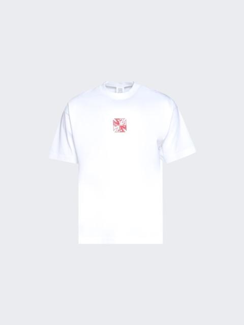 VETEMENTS Double Biker Cross Logo Tee White