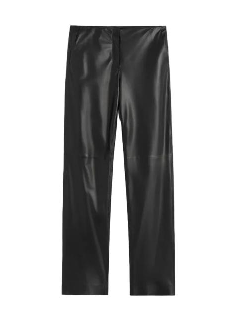 TOTEME Easy Leather Trousers in Black