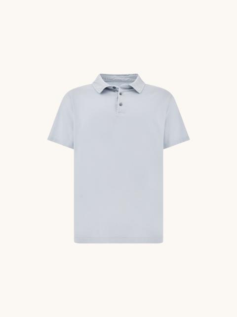Paul & Shark POLO SHIRT IN GARMENT‑DYED SUVIN COTTON