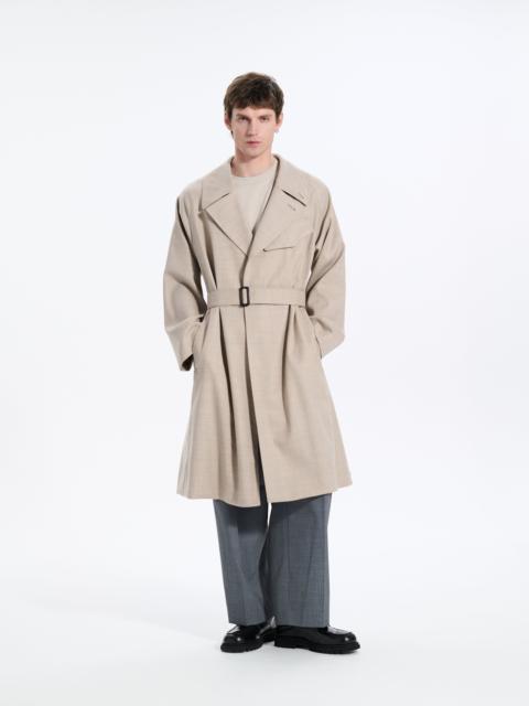 Mackintosh Laggan Belted Wool Gabardine Trench Coat