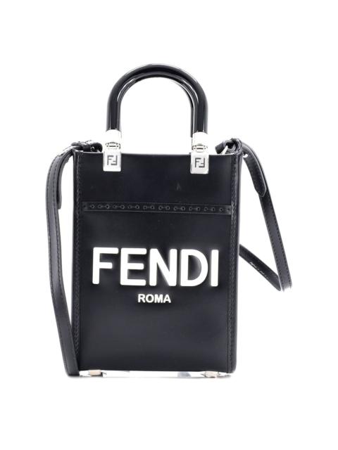 FENDI FENDI Black Sheep Leather Sunshine Shopper Tote Mini (Authentic Pre-Loved)