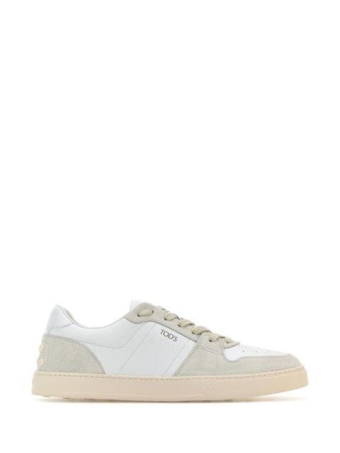 Tod's Man Two-Tone Leather And Suede Sneakers