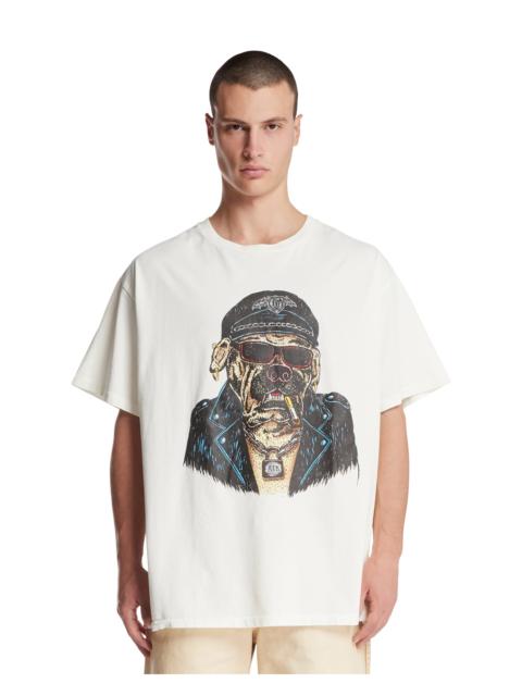 GALLERY DEPT. White Oct Biker Dog T-shirt