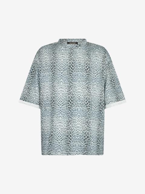 Roberto Cavalli Oversized T-shirt with Baby Jaguar Print