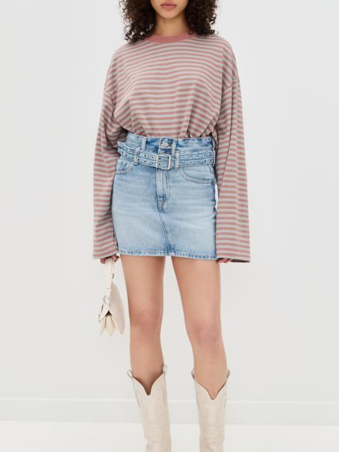 GANNI Soft Rigid Denim Mini Skirt