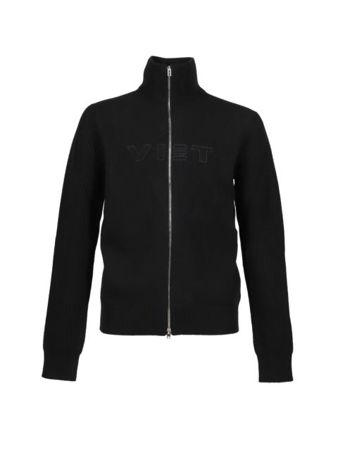 VETEMENTS VET ZIP-UP SWEATER / BLK