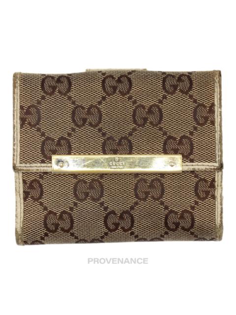 GUCCI Gucci Trifold Wallet - GG Canvas White