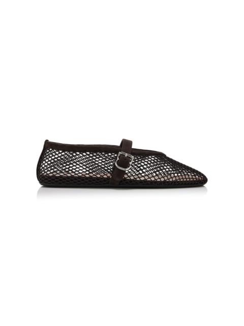 Alaïa Fishnet Ballet Flats brown