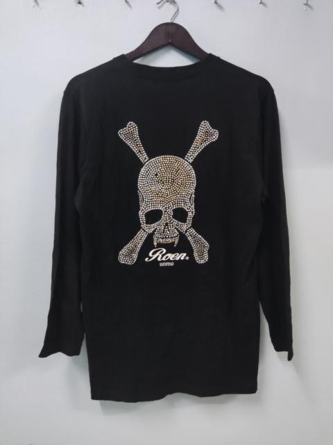 Roen Uomo Skeleton Glitter Women Long sleeve T shirt