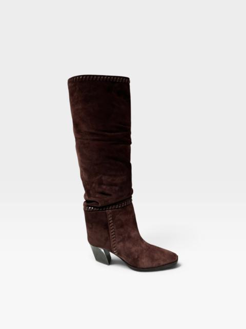 JIMMY CHOO Jimmy Choo Hart Velvet Knee Boots
