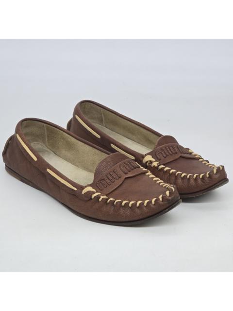 Other Designers Miu Miu × Prada - Miu Miu - Vintage Logo Embossed Moccasins