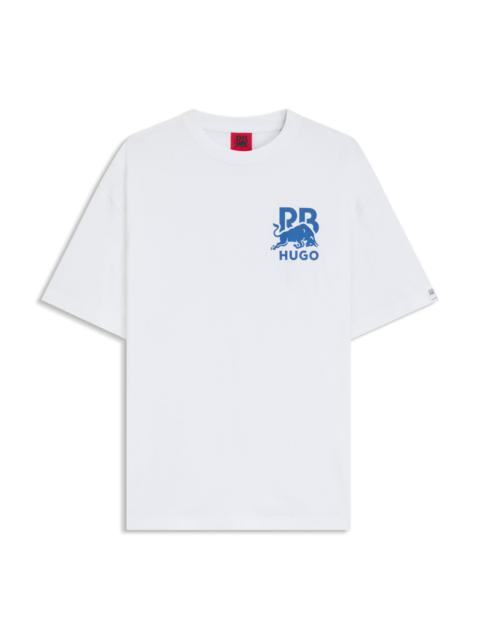 HUGO HUGO X RB COTTON T-SHIRT WITH BULL-GRAPHIC LOGO