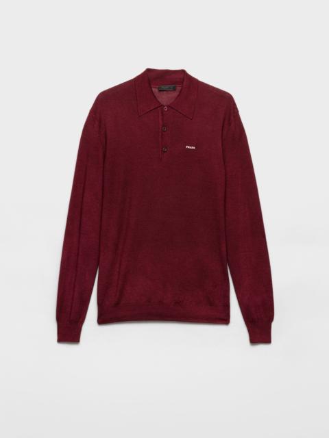Prada Wool and silk polo sweater