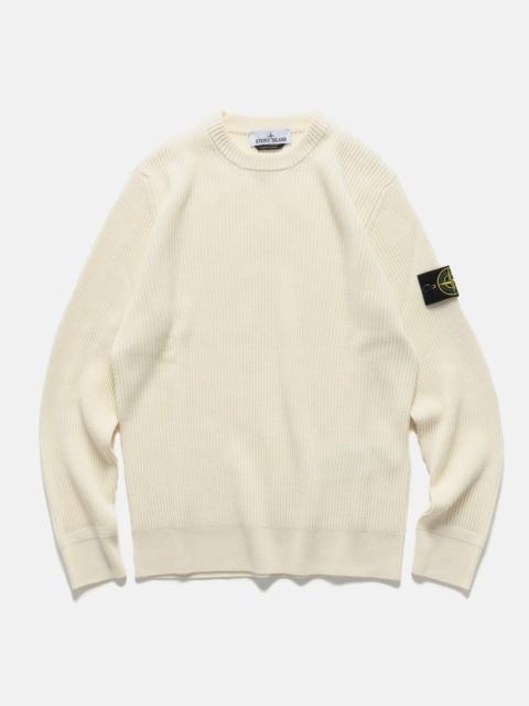 Stone Island RWS Wool Full Rib Knit Sweater Ivory