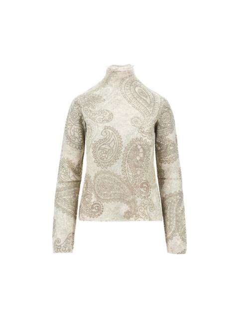 EMPORIO ARMANI Emporio Armani Knitted Sweater Paisley Green Women