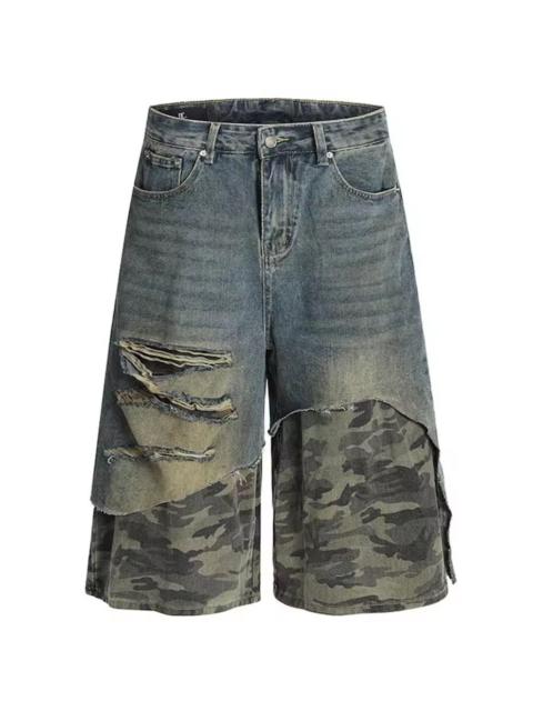 Japanese Brand - Half Camo Denim Pant