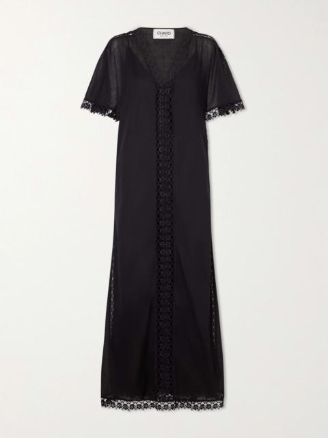 Charo Ruiz Embroidered Cotton-blend Coverup