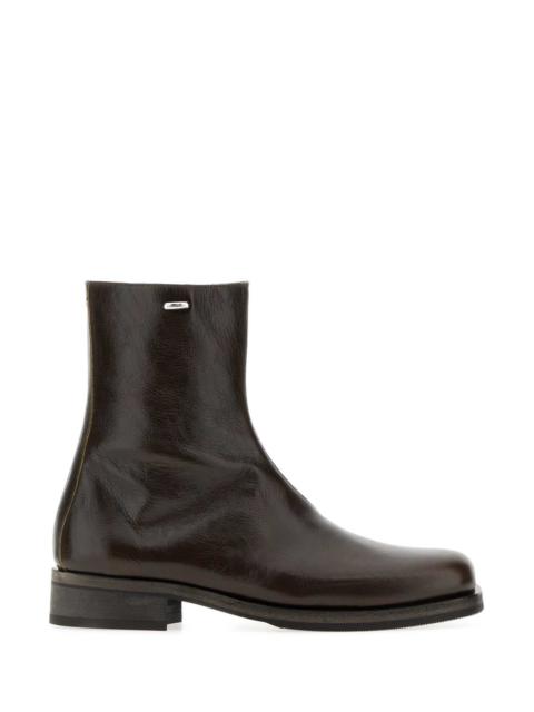 Our Legacy Our Legacy Men Chocolate Leather Camion Ankle Boots