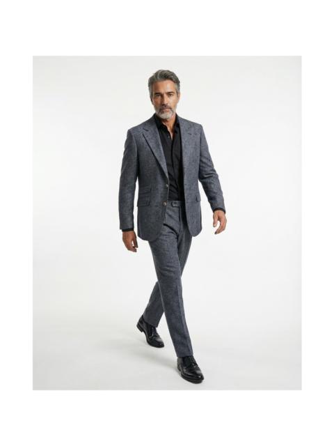 Brunello Cucinelli Brunello Cucinelli Denim Check Wool Blend Suit