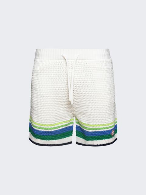 CASABLANCA Stripe Knit Short White