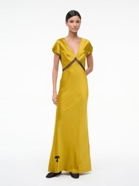 STAUD STAUD SAB SILK DRESS TURMERIC