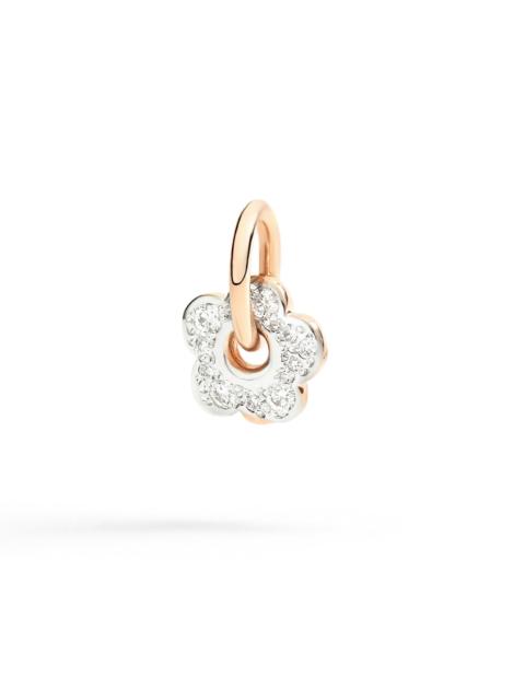 DoDo ROSE GOLD & WHITE DIAMOND FLOWER CHARM