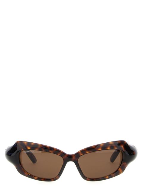 Palazzo Rectangle Sunglasses Brown