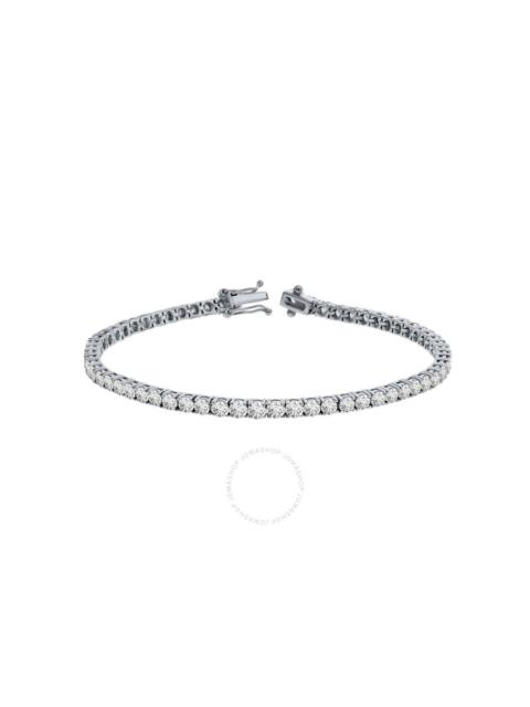Other Designers Maulijewels IGL Certified 5.00 Carat Natural Round White Diamond Prong Set Tennis Bracelet For Women