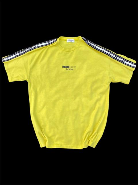 Japanese Brand - Michiko London Koshino Center Logo Side Tape Tee