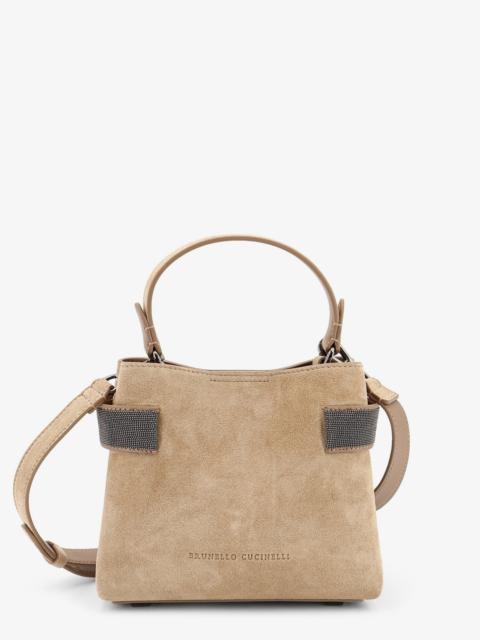 Brunello Cucinelli Brunello Cucinelli Suede Crossbody Bag Beige
