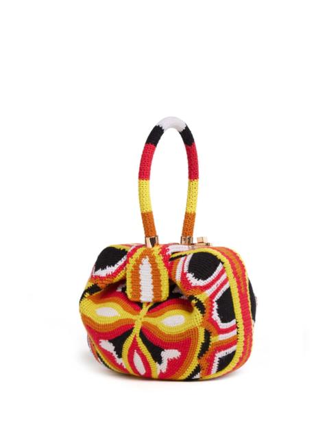 GABRIELA HEARST Nina Bag in Red, Yellow & Black Crochet