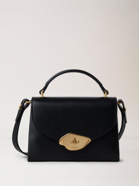 Mulberry Small Lana Top Handle
Black High Gloss Leather