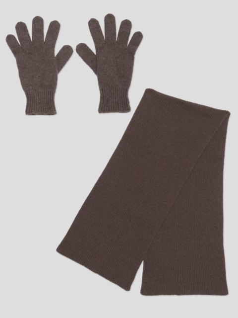BASERANGE Pack - Mea Scarf & Ribbed Gloves - Arles Merino Wool Rib