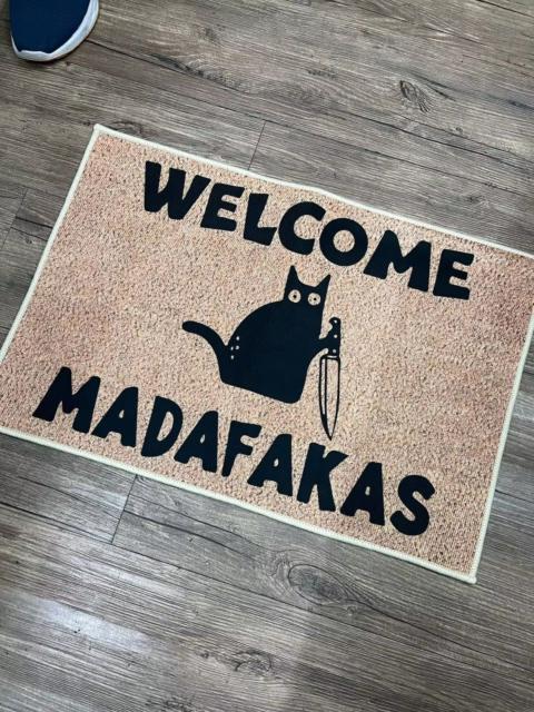 Custom - Dark Cat Welcome Madafakas Mat